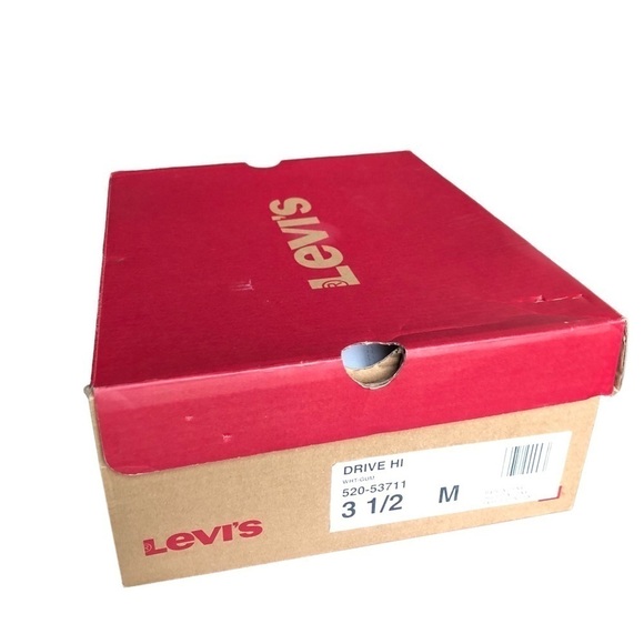 Levi’s White Drive Hi Unisex Hi-Top Sneaker Kids Size 3.5 - Picture 7 of 12
